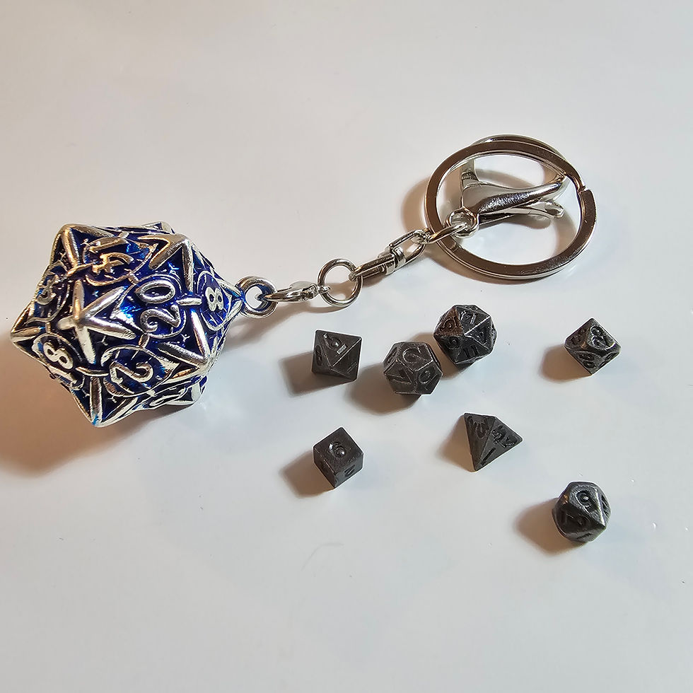 Locket With Mini Metal Dice (Blue)