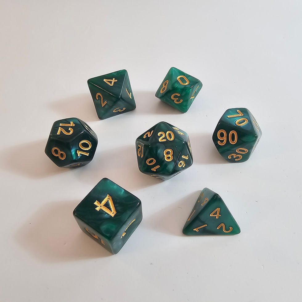 Wyrmroot Acrylic Dice Set