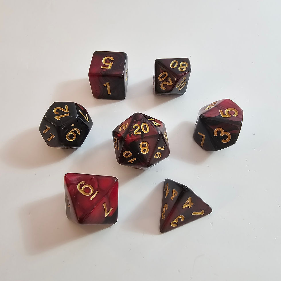 Abyssal Heart Acrylic Dice Set