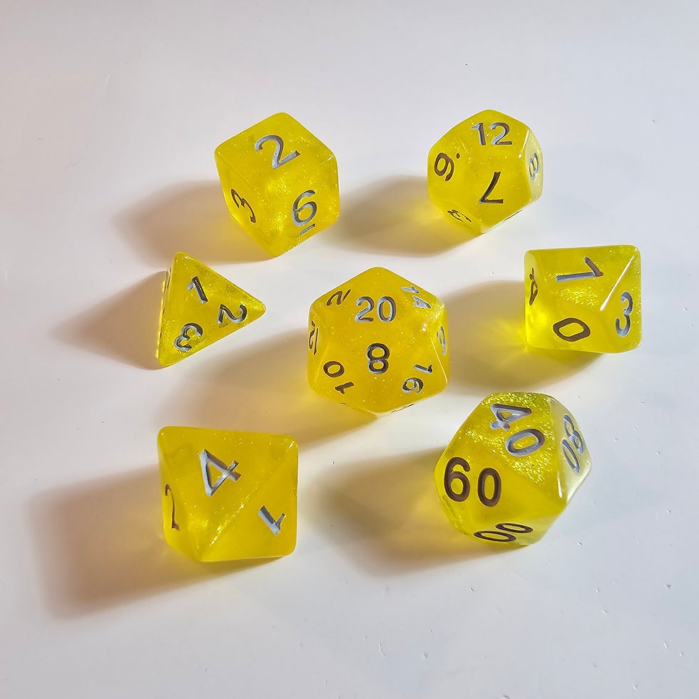 Lemon Burst Acrylic Dice Set