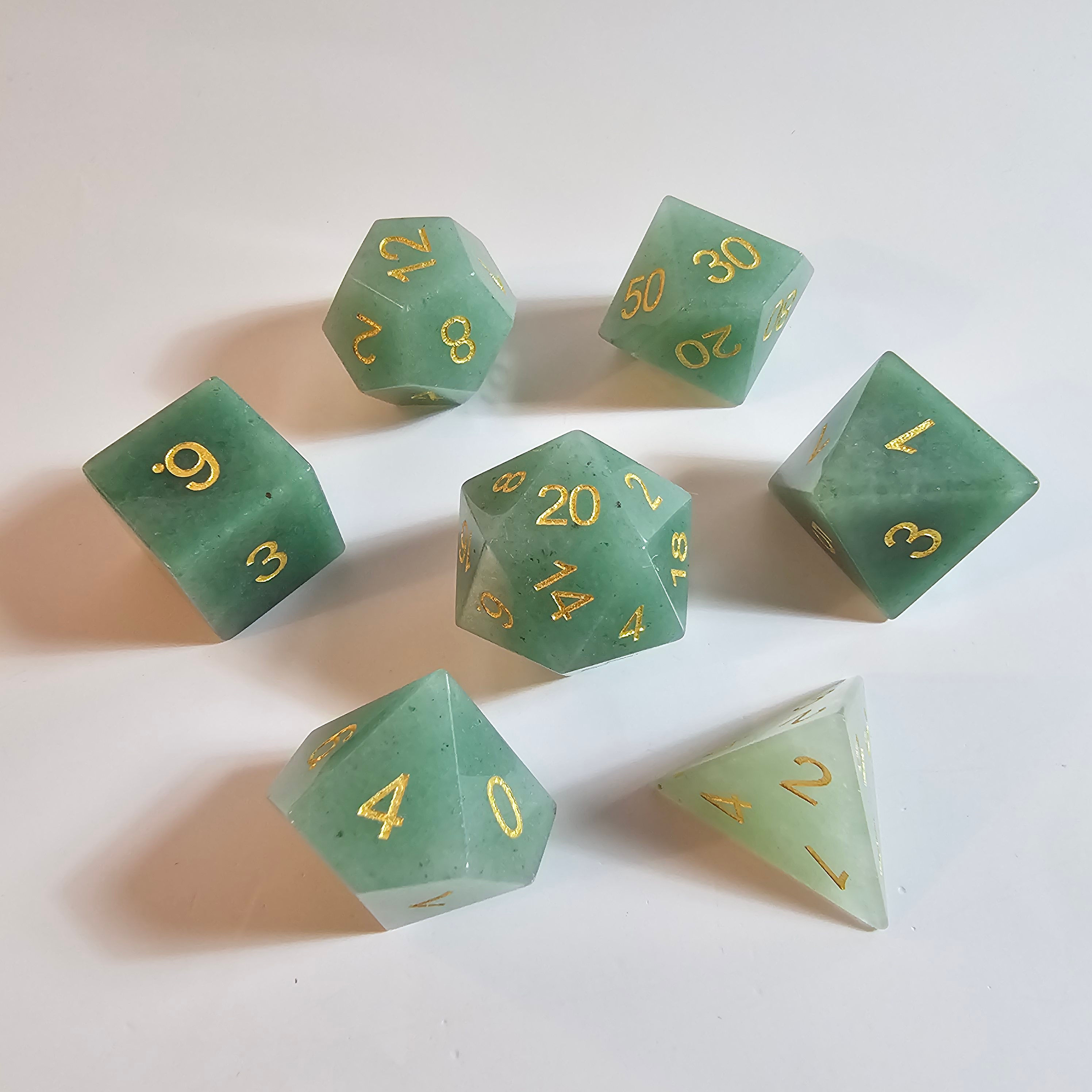 Natural Aventurine Gemstone Dice Set