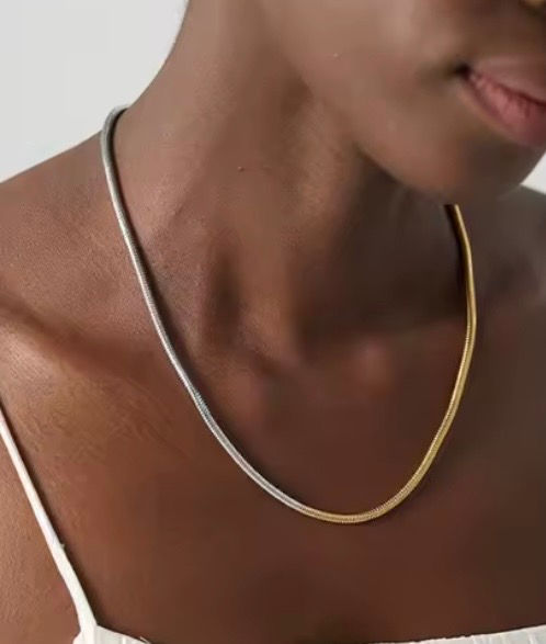 Thumbnail: Two Tone Cord Necklace 