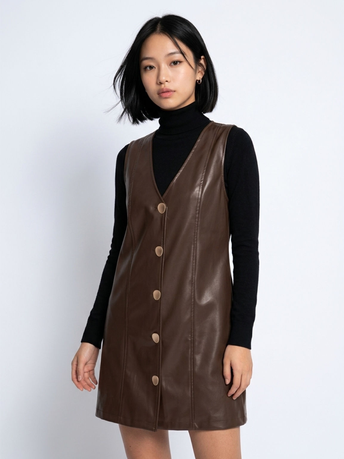 Leather Vest Dress
