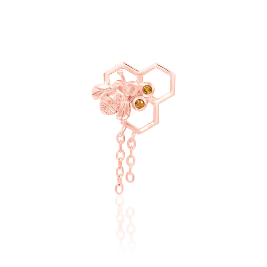 Thumbnail: Junipurr Jewelry - Hivemind - Rose Gold - Front View