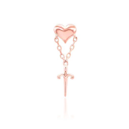 Thumbnail: Junipurr Jewelry - Love Story - Front View - Rose Gold
