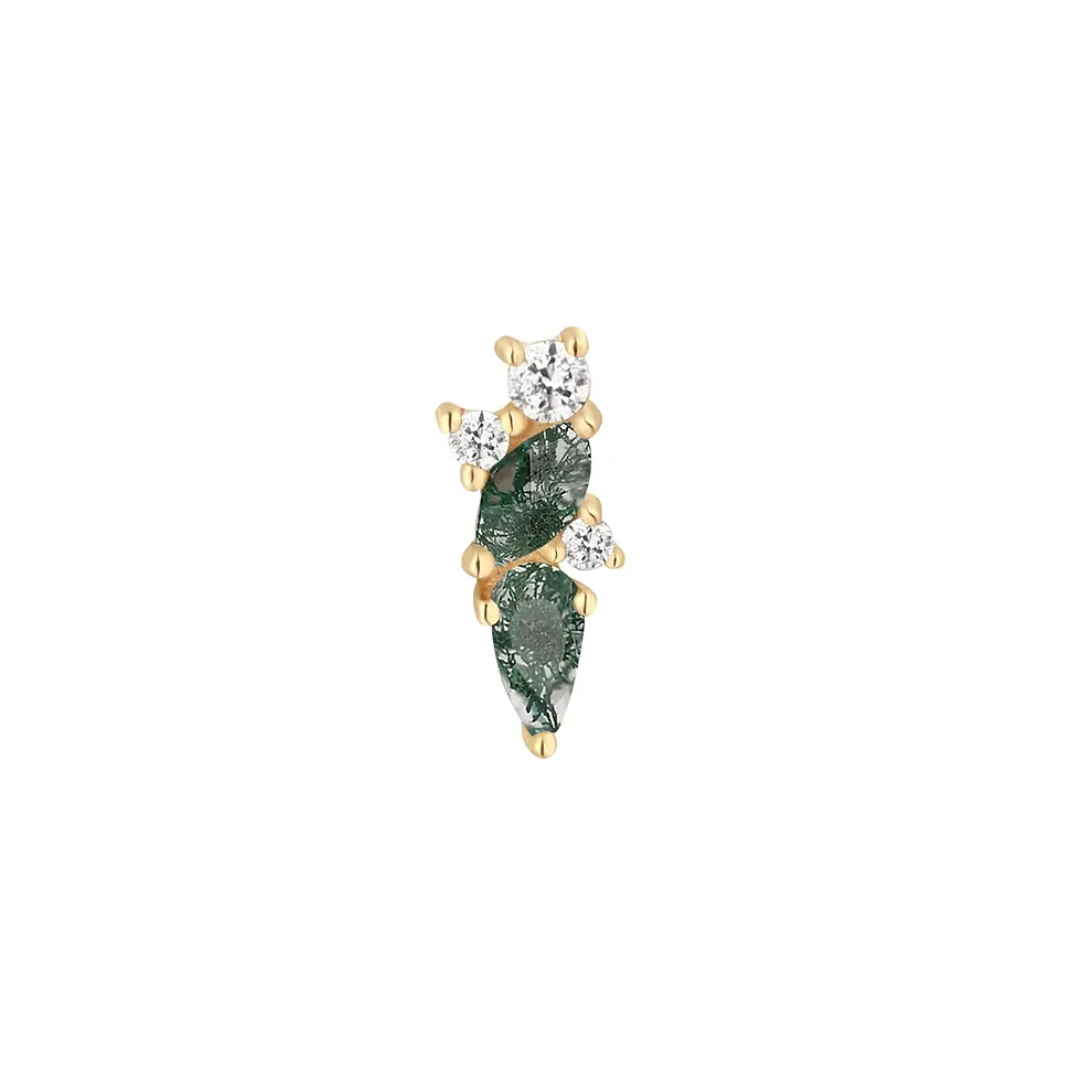 Thumbnail: Buddha Jewelry Organics: Visionary - Moss Agate + White Topaz