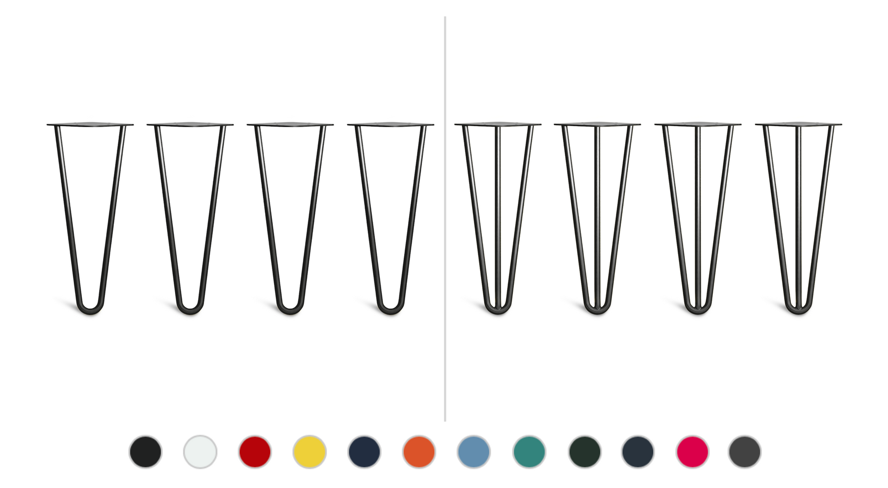 Hairpin Legs - Standard Colours - 350mm - 400mm - 450mm - 500mm