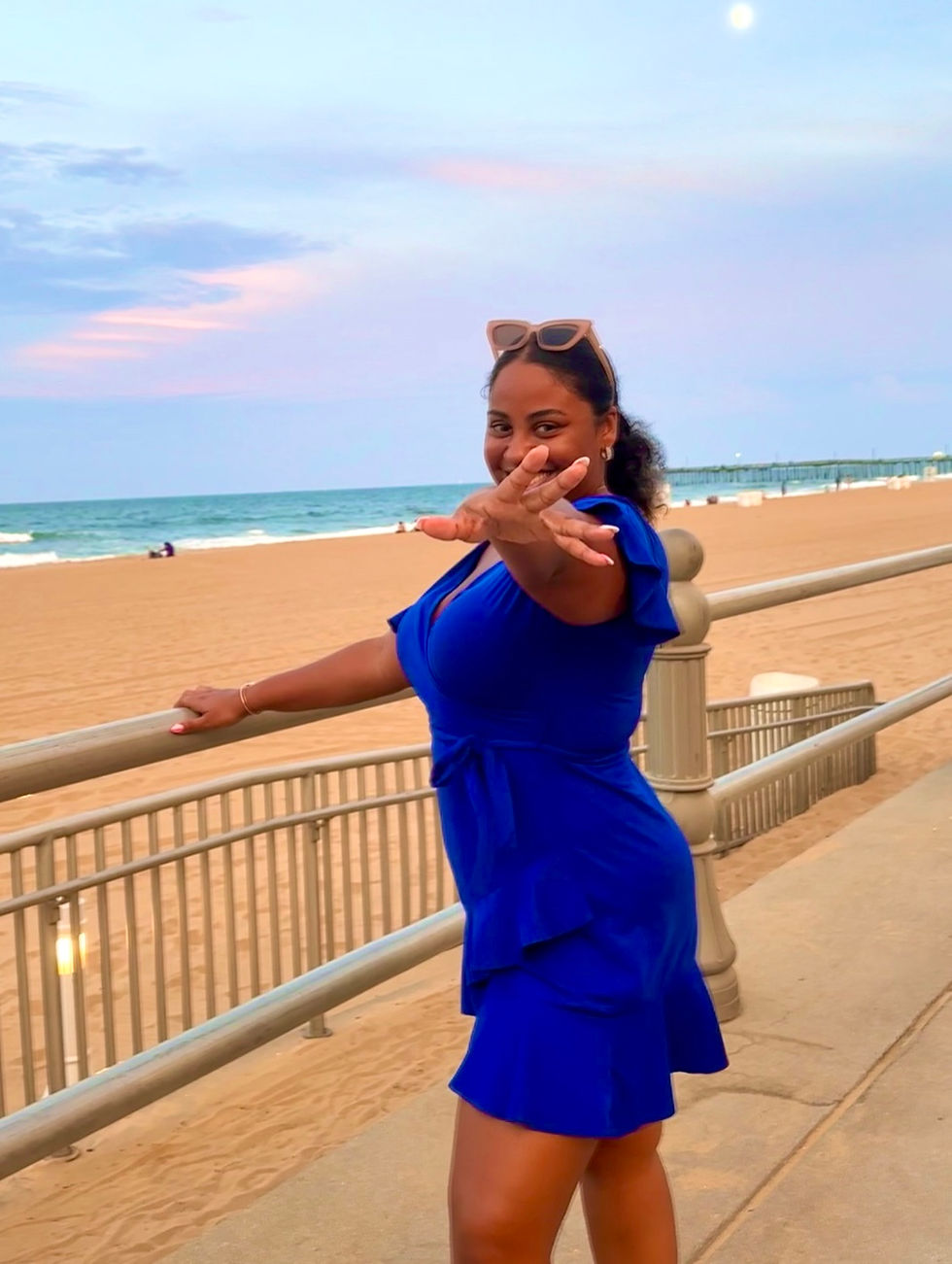 Li Morales on Boardwalk at Virginia Beach