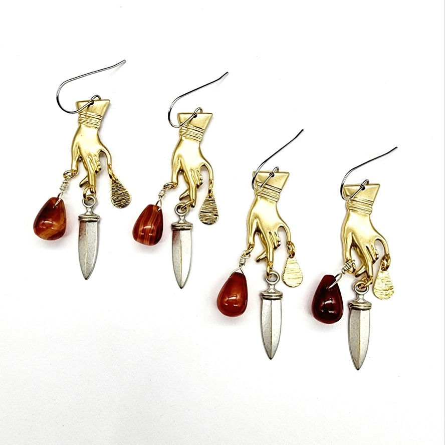 Blood Oath Carnelian Earrings