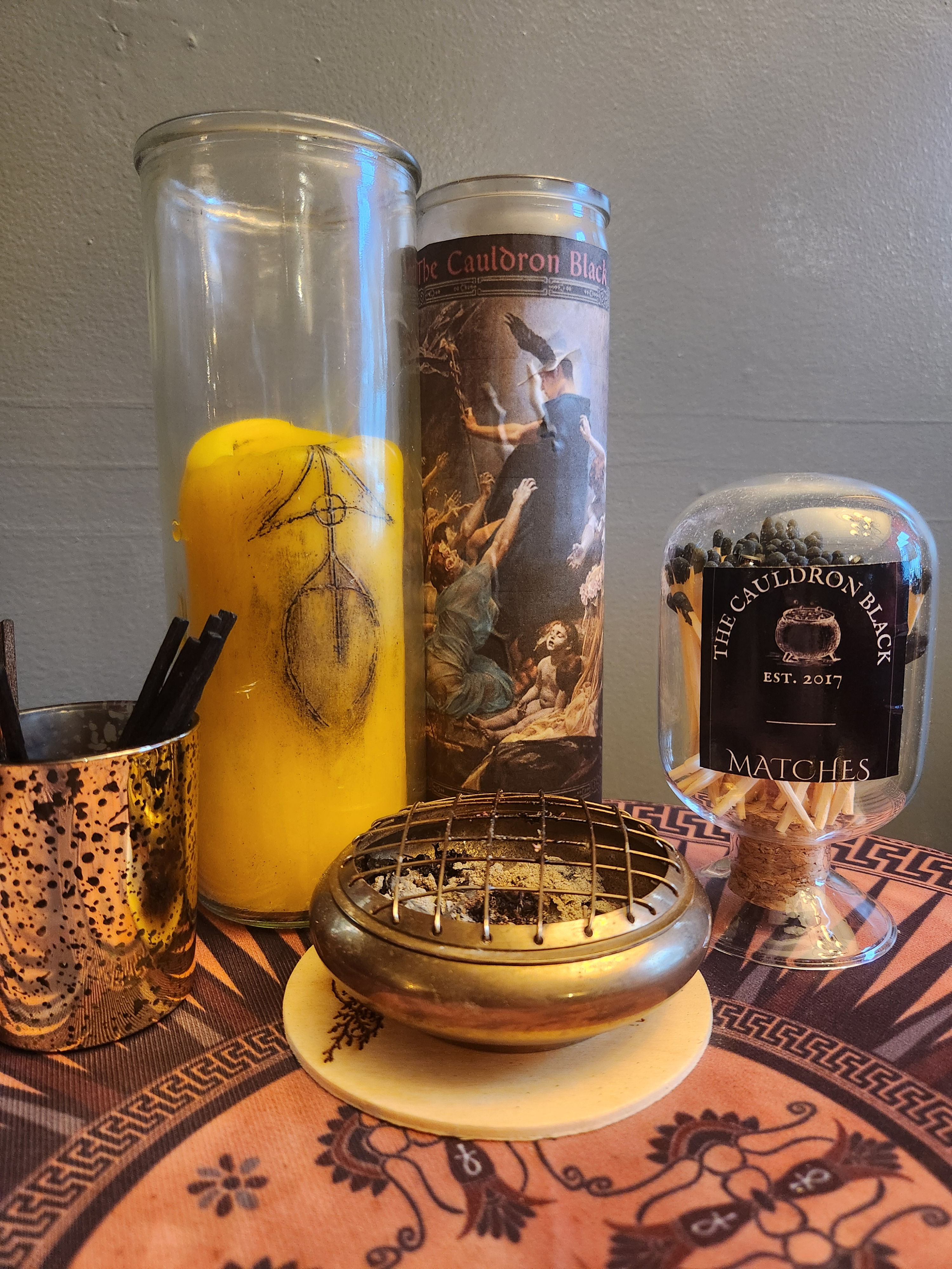 Matches in Decorative Cloche Jar