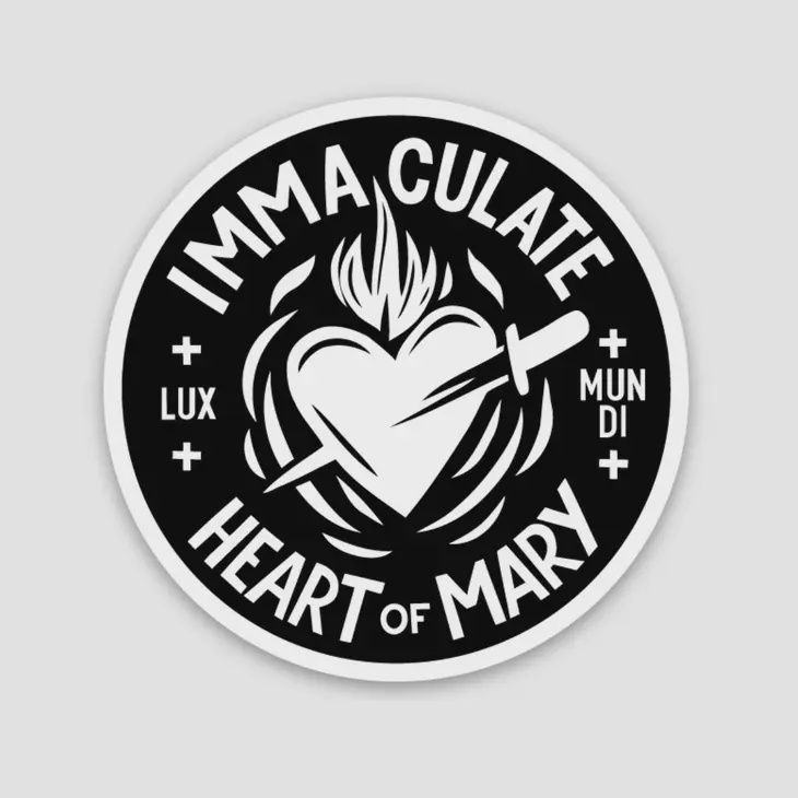 Immaculate Heart Vinyl Sticker