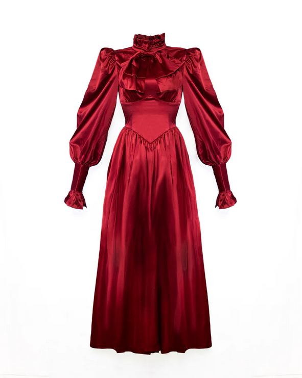 Thumbnail: The Emma Dress in Crimson by Blackwood Castle
