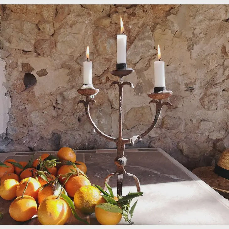 Rusted Iron Candelabra