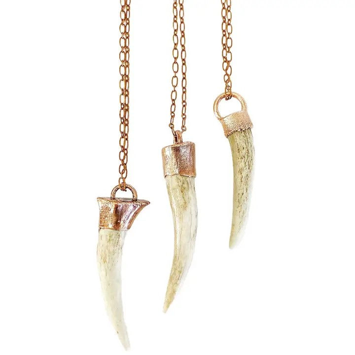 Naturally Shed Deer Antler Necklace