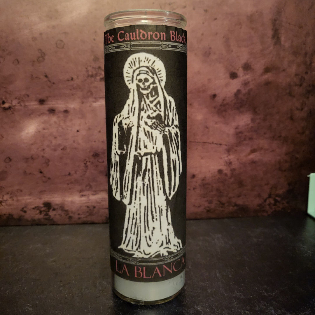 The Cauldron Black Label Santa Muerte La Blanca 7-Day Candle