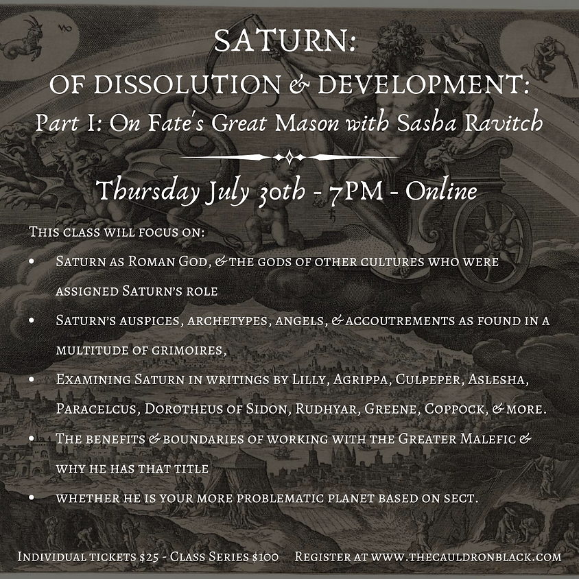 On Fate's Great Mason: Class I of V, with Sasha Ravitch ONLINE