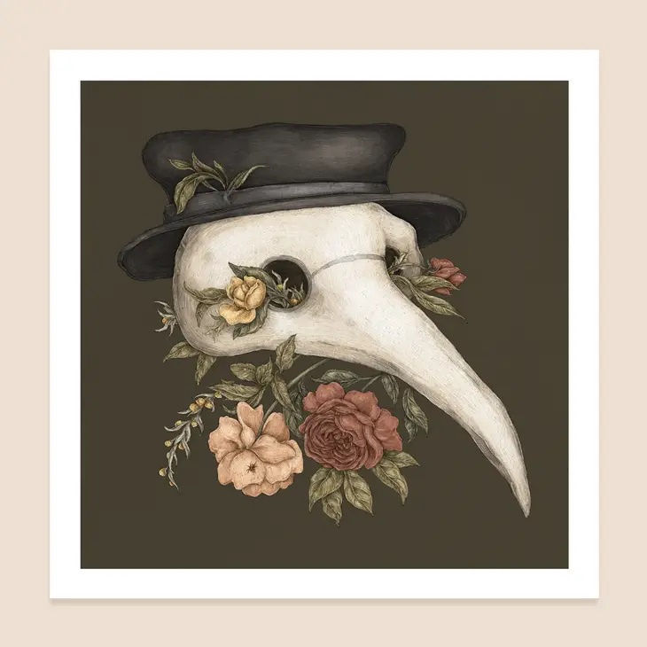 Plague Doctor Print - 8"x8"