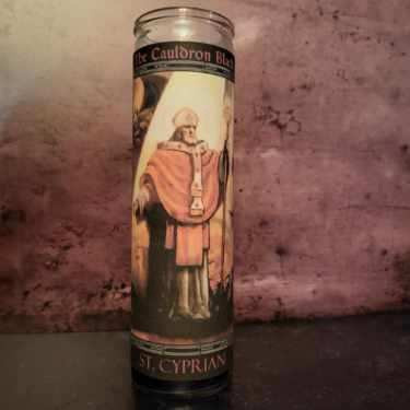 The Cauldron Black Label Saint Cyprian 7-Day Candle | The Cauldron