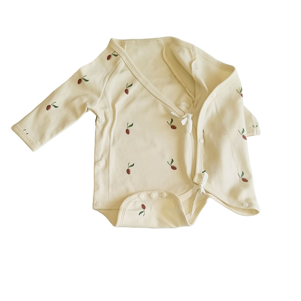 Thumbnail: Red Olea Organic FullSleeve Kimono Bodysuit Newborn-1 Year