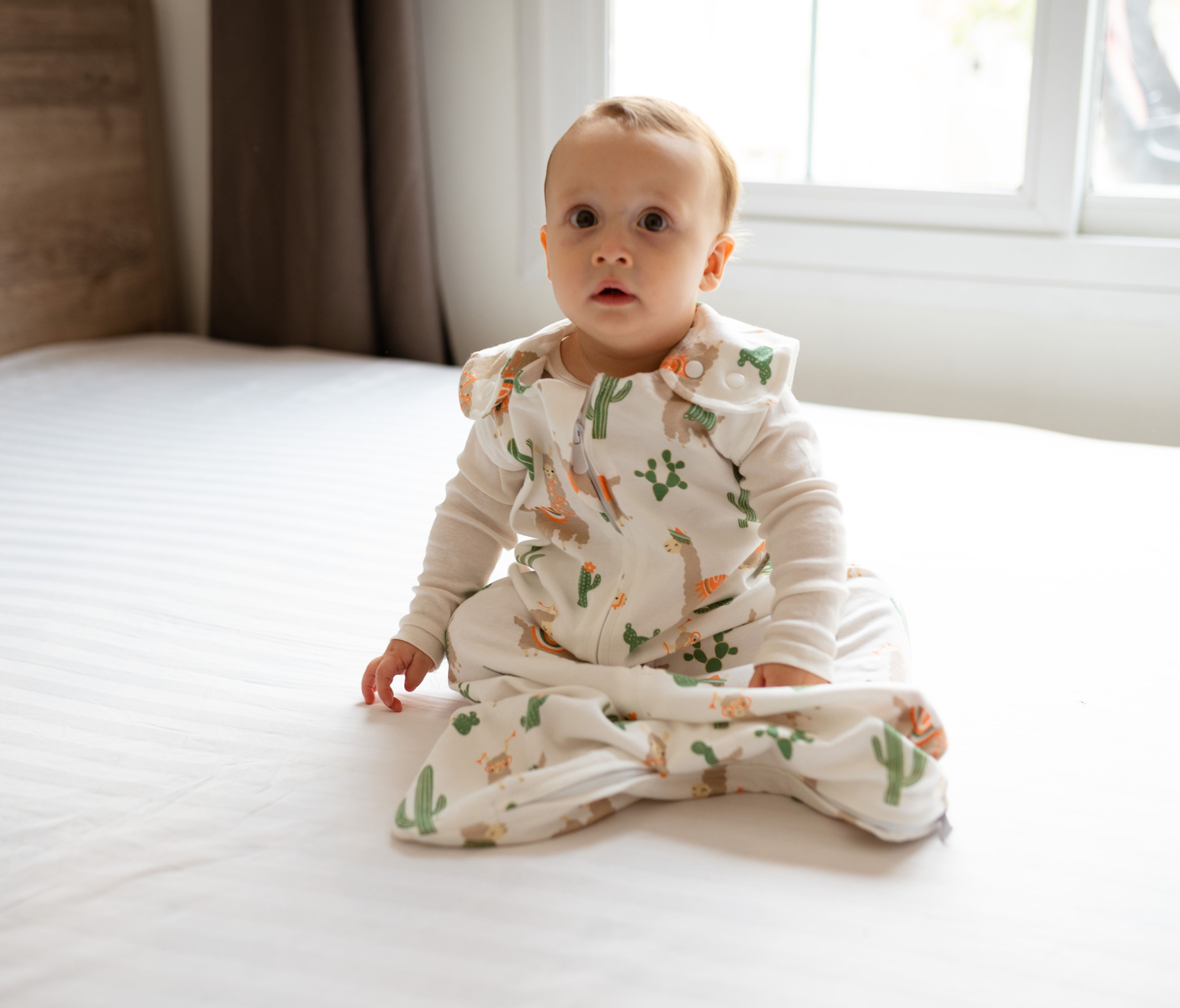 Tickle Organic Cotton Sleeping Bag- 1.0 TOG- Sleep Tight Llama 3 Months-3 Years