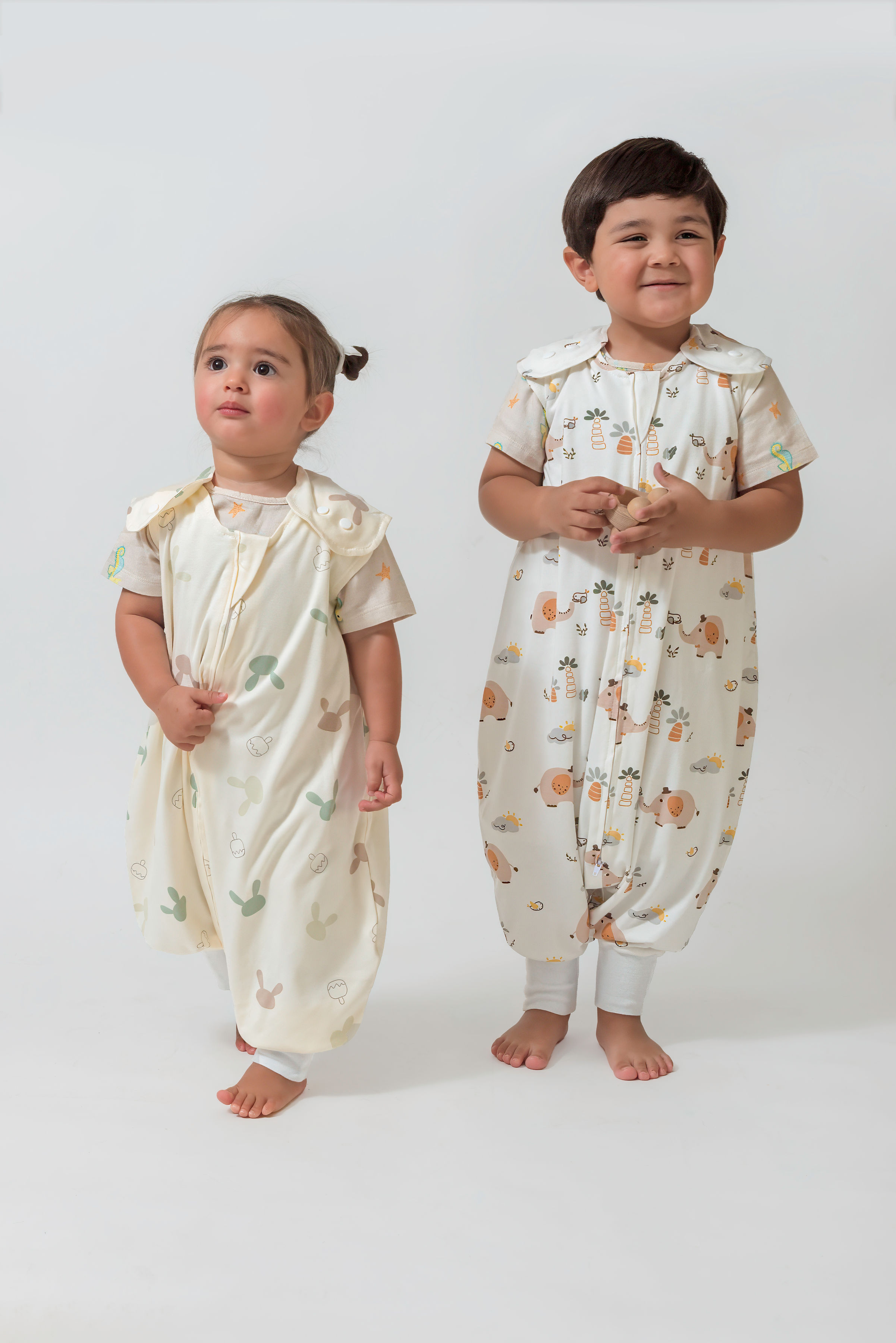 Value Pack Organic Bamboo & Cotton Sleeping Bag with Feet - 1.0 TOG-Nibble/Bug