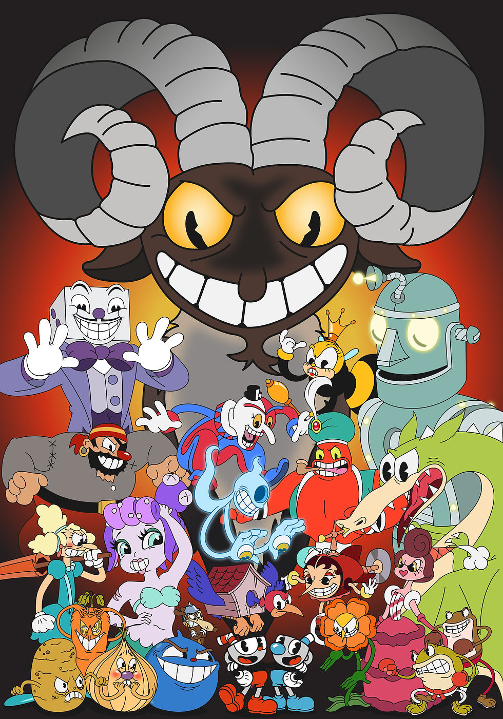 Cuphead collage