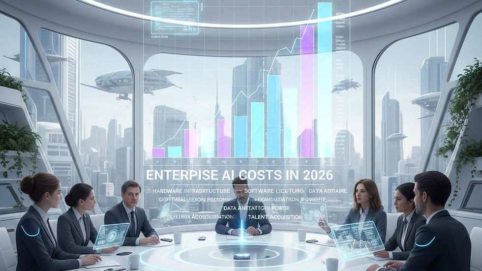 Enterprise AI costs in 2026 comparison chart showing Microsoft Azure, AWS, Google Cloud, IBM watsonx, SAP pricing and $20M+ enterprise AI budget breakdown