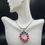 Thumbnail: Square chain necklace w/sterling silver beads