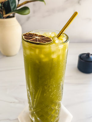 Matcha Mango Whiskey Highball