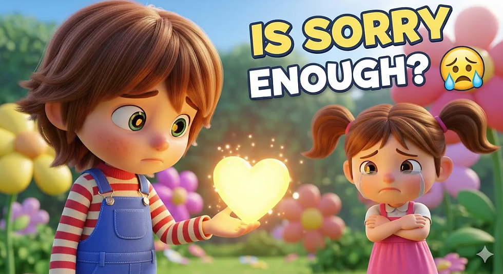 Social emotional learning story for children about forgiveness, empathy, making amends, emotional responsibility, and healthy relationships