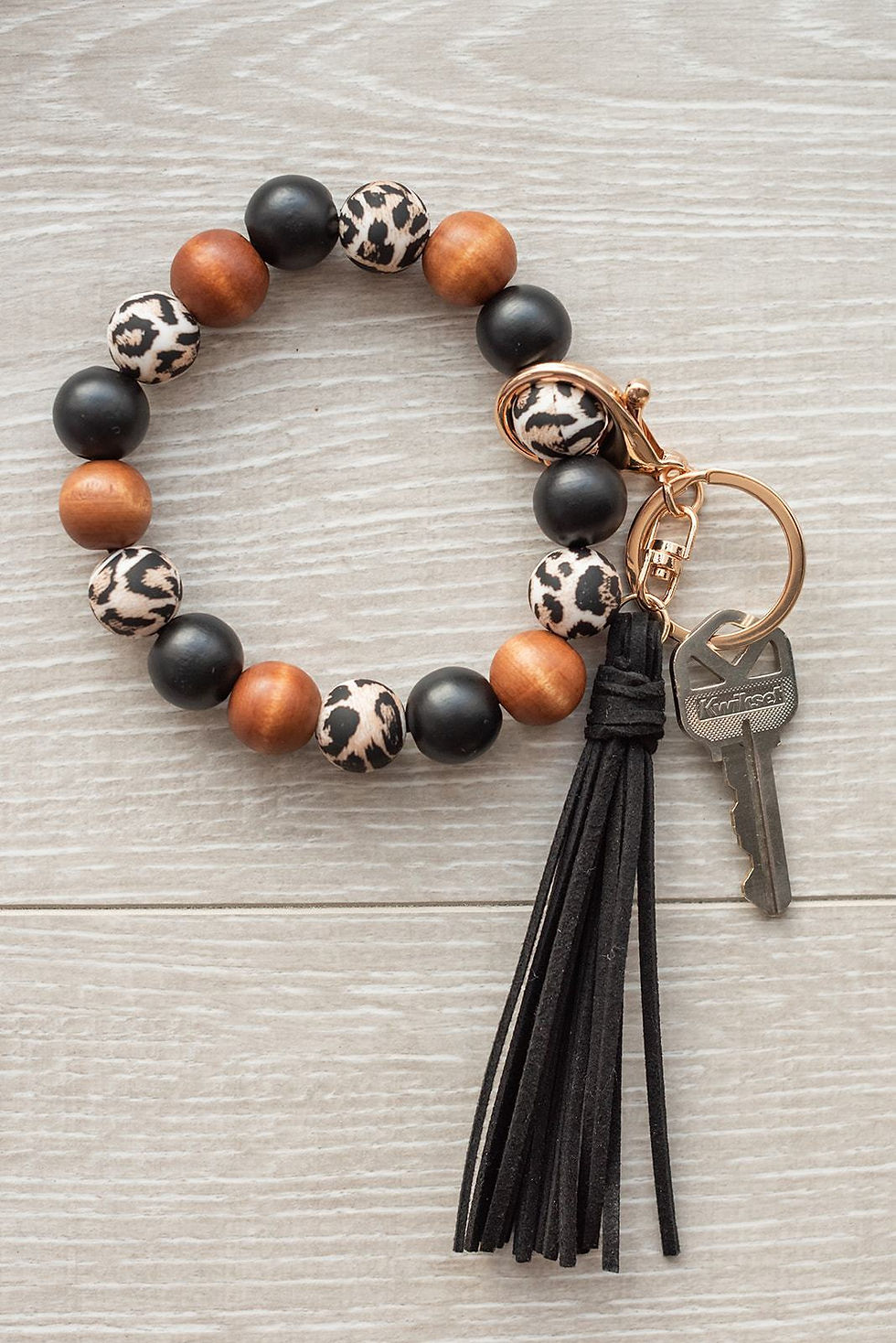 Thumbnail: Leopard Love Beaded Tassel Keychains