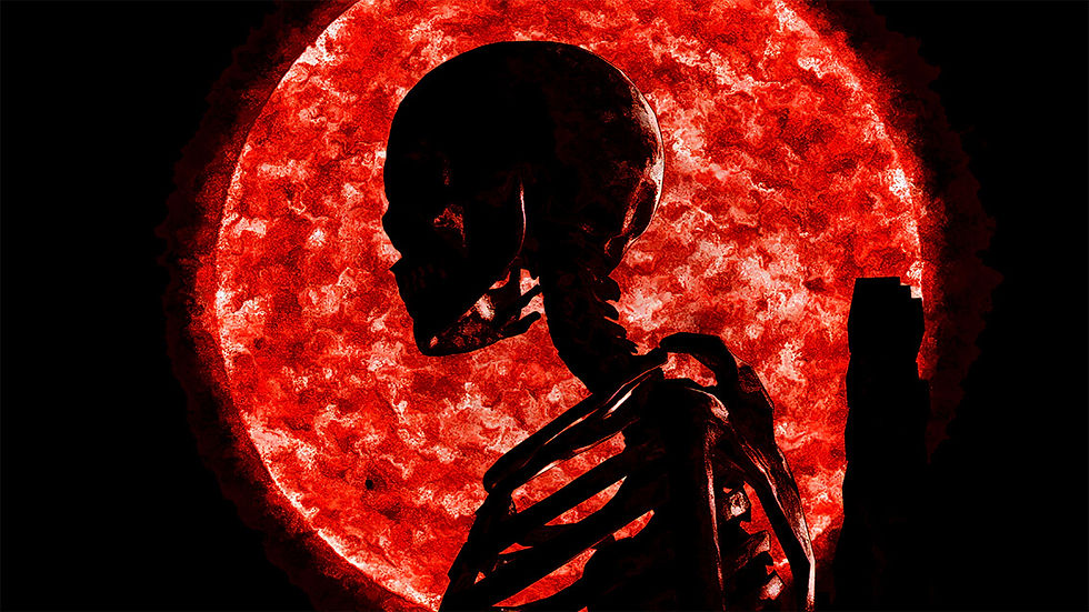 ¿De qué color estaba el sol?