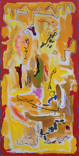 Acrylic abstract painting