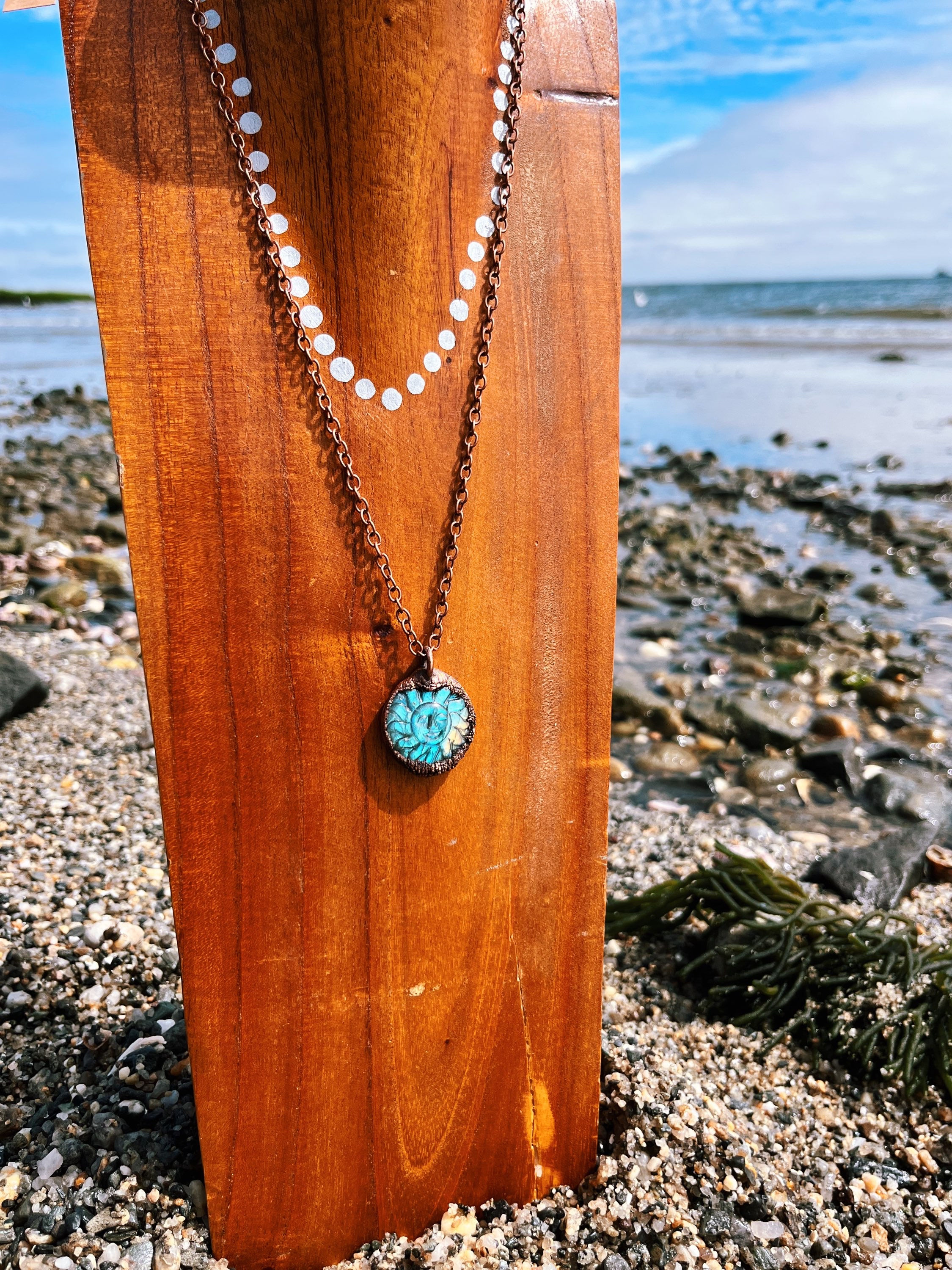 Labradorite Sun Token Necklaces 