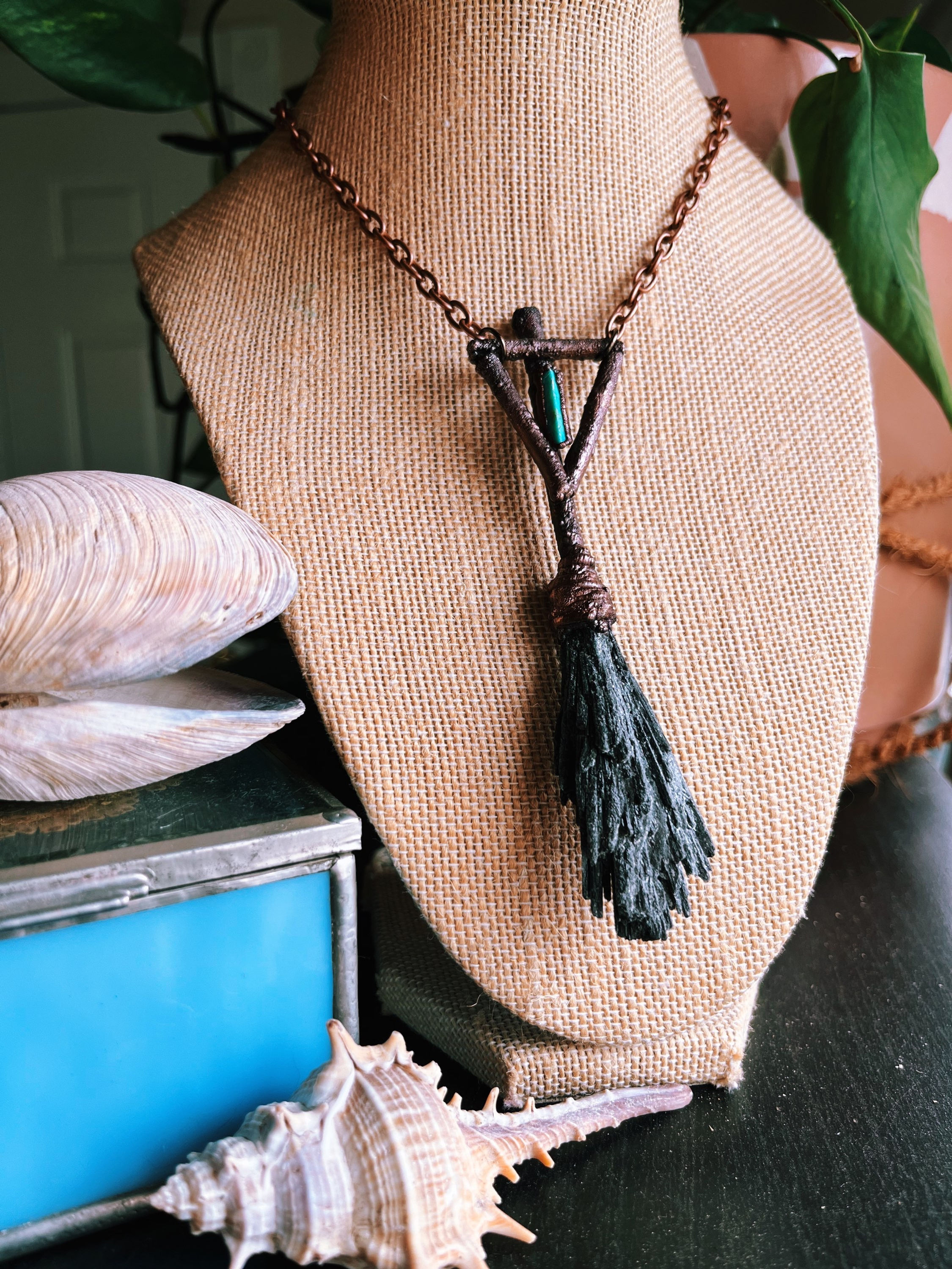 Water Witch Broom Necklace