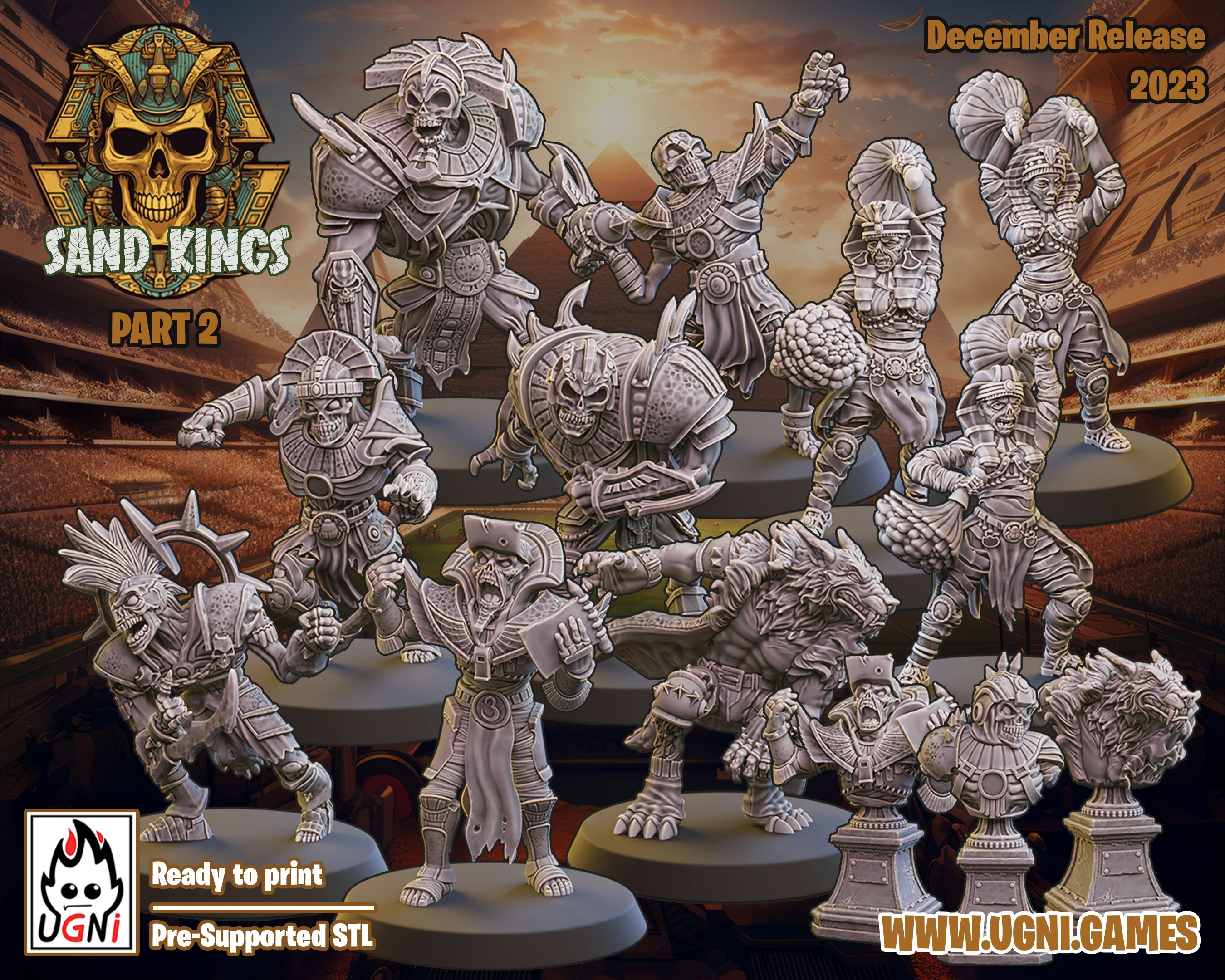 Sand Kings Team (Regular Style). Part 2 - UGNI miniatures
