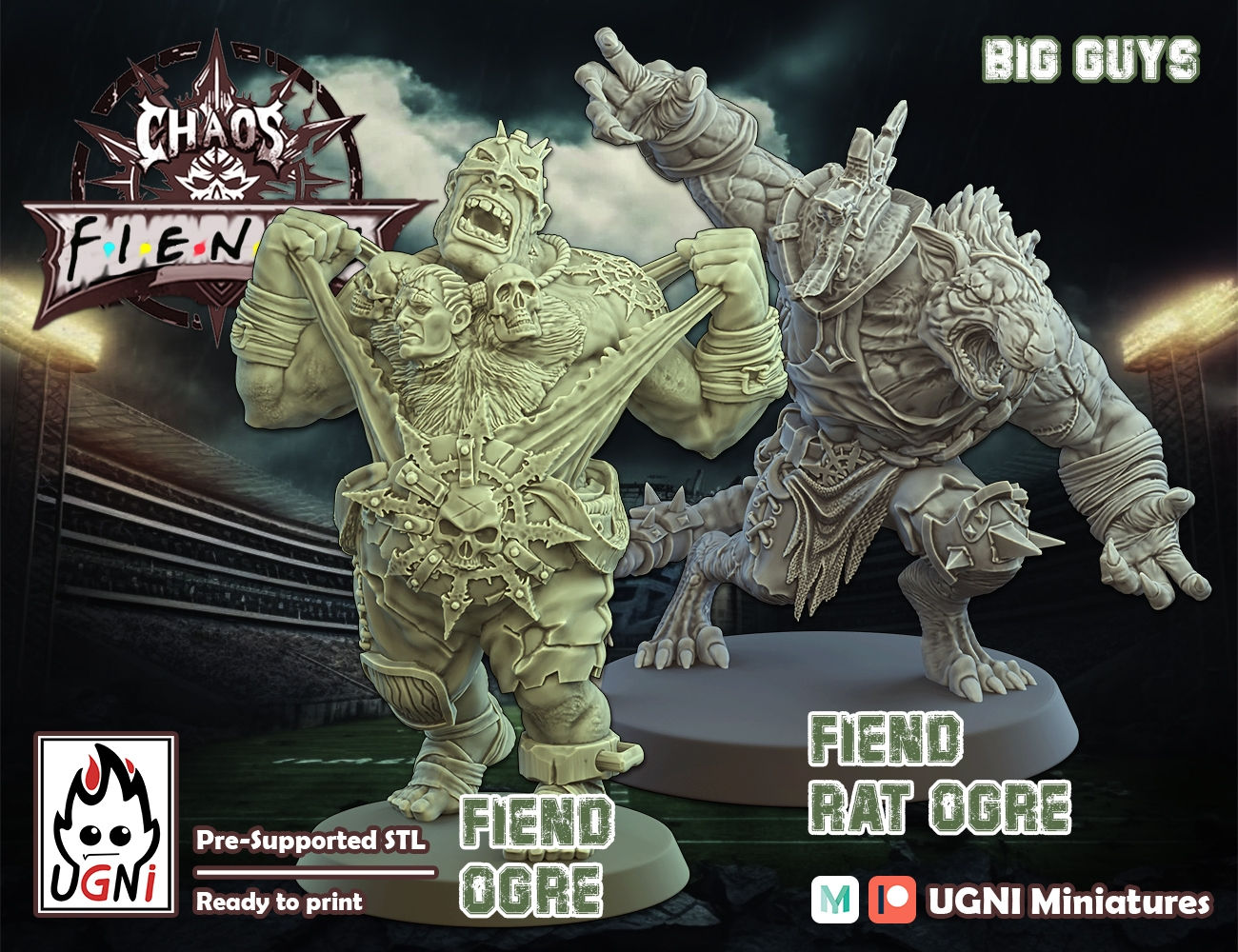 Big guy fiend ratogre of Chaos of fiends - UGNI miniatures