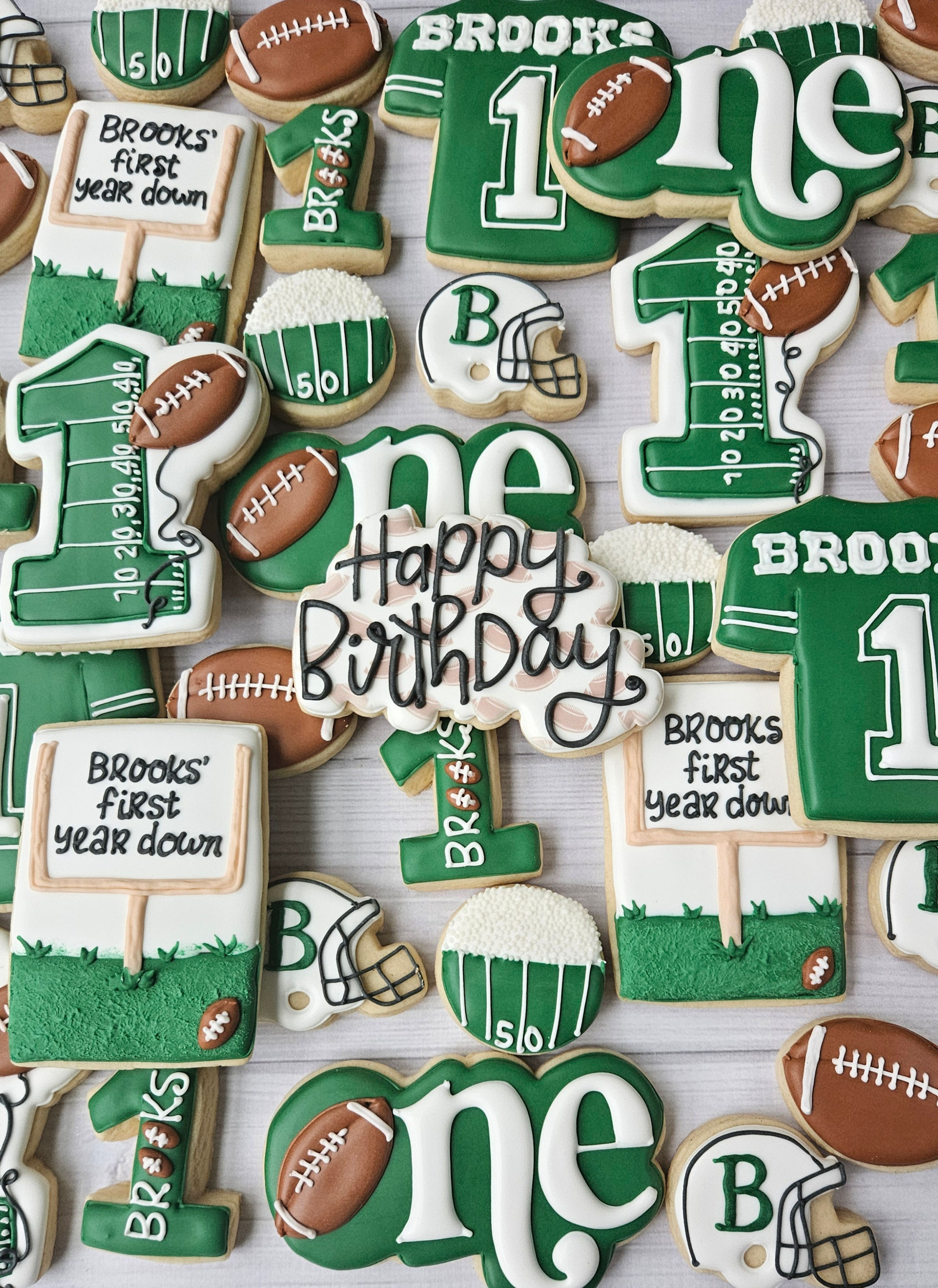 Football Birthday Cookies