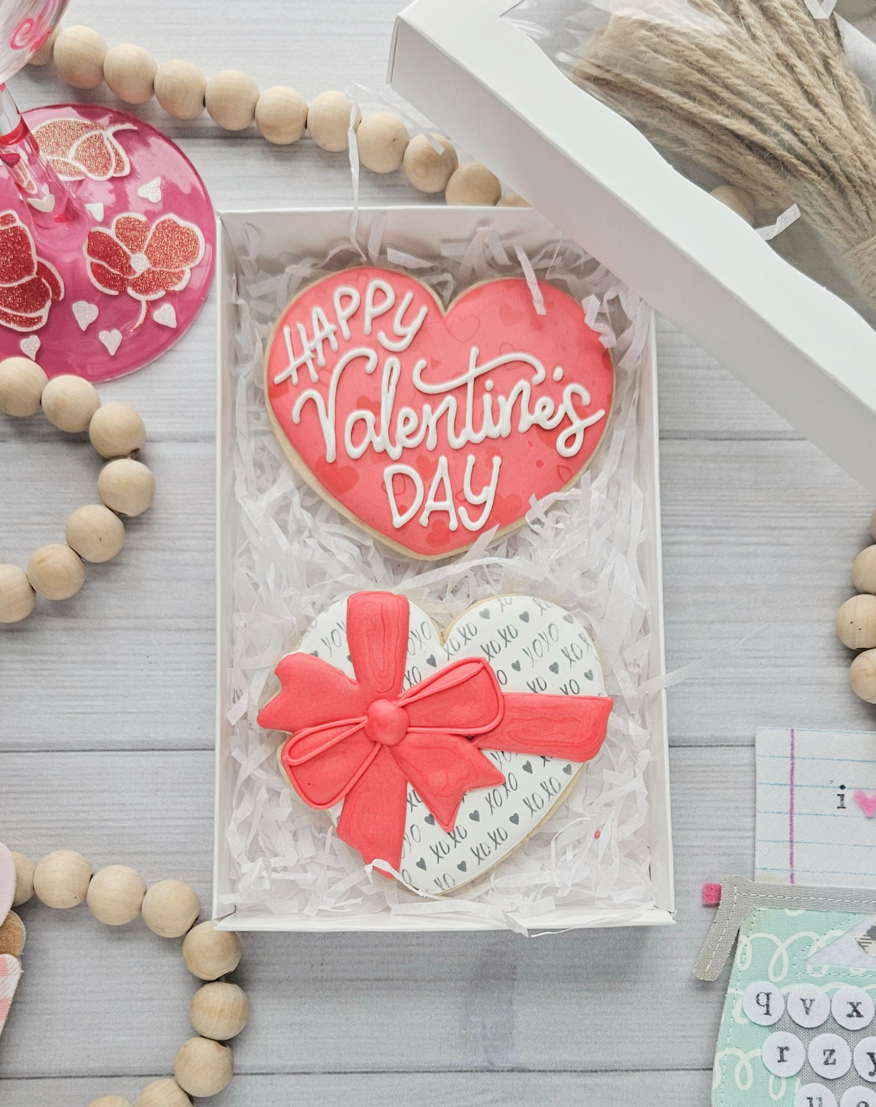 Happy Valentine's Day cookie box set