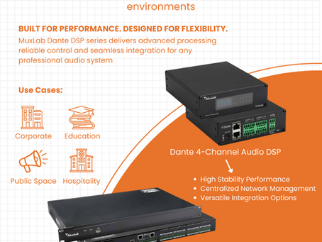 Flexible DSP solutions for professional audio environments by MuxLab