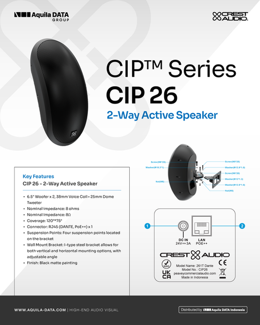 Crest Audio CIP™ Series | CIP 26 - 2-Way Active Speaker