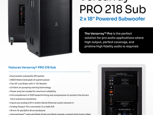 Crest Audio Versarray® PRO 218 Sub | 2 x 18″ Powered Subwoofer