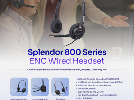 LIVEY Splendor 800 Series, ENC Wired Headset.