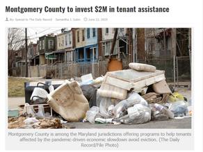Diego Uriburu interviewed by The Daily Record about Montgomery County rent assistance program