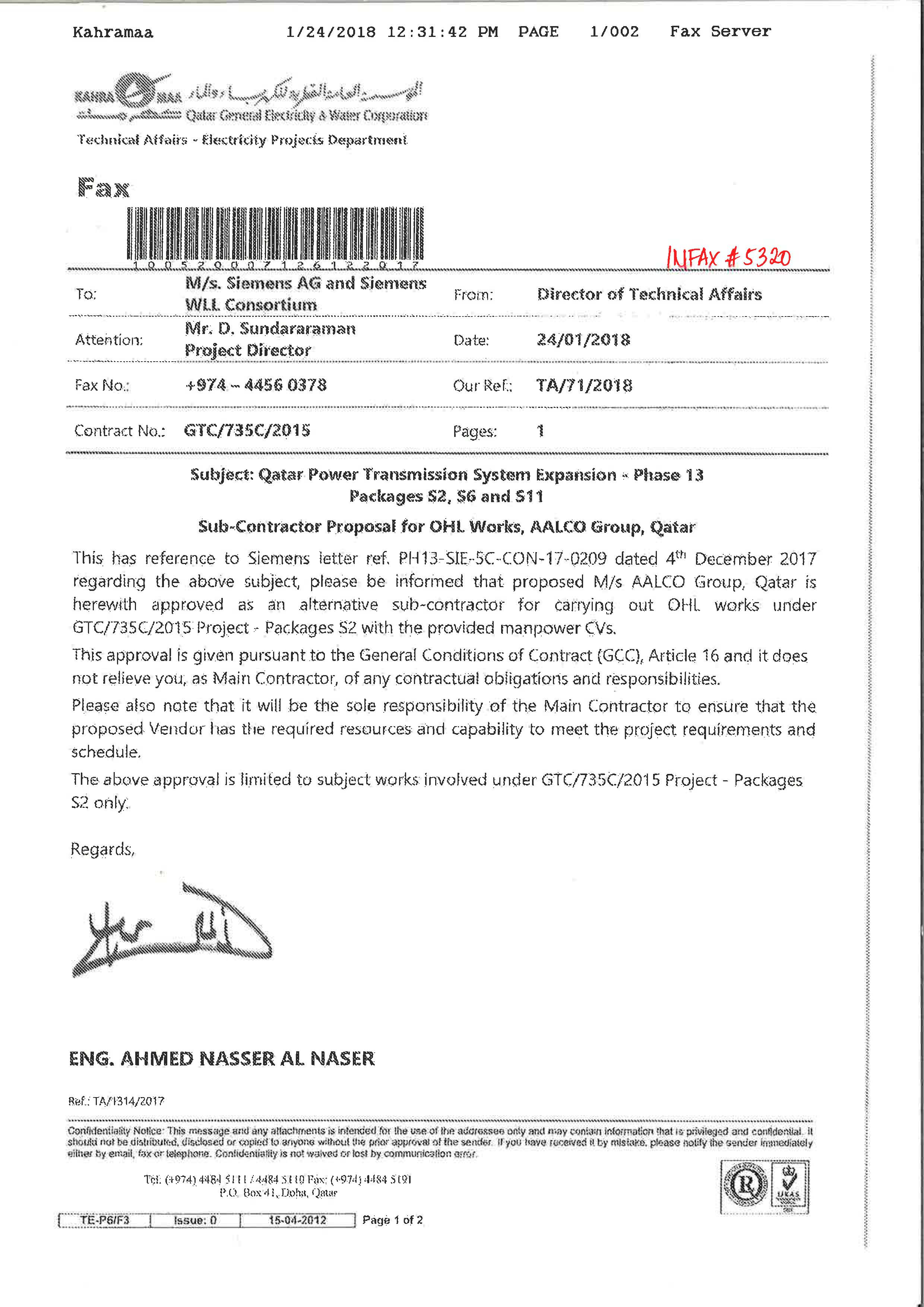 OHL Approval-SIEMENS