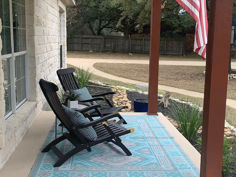 Porch after being painted.