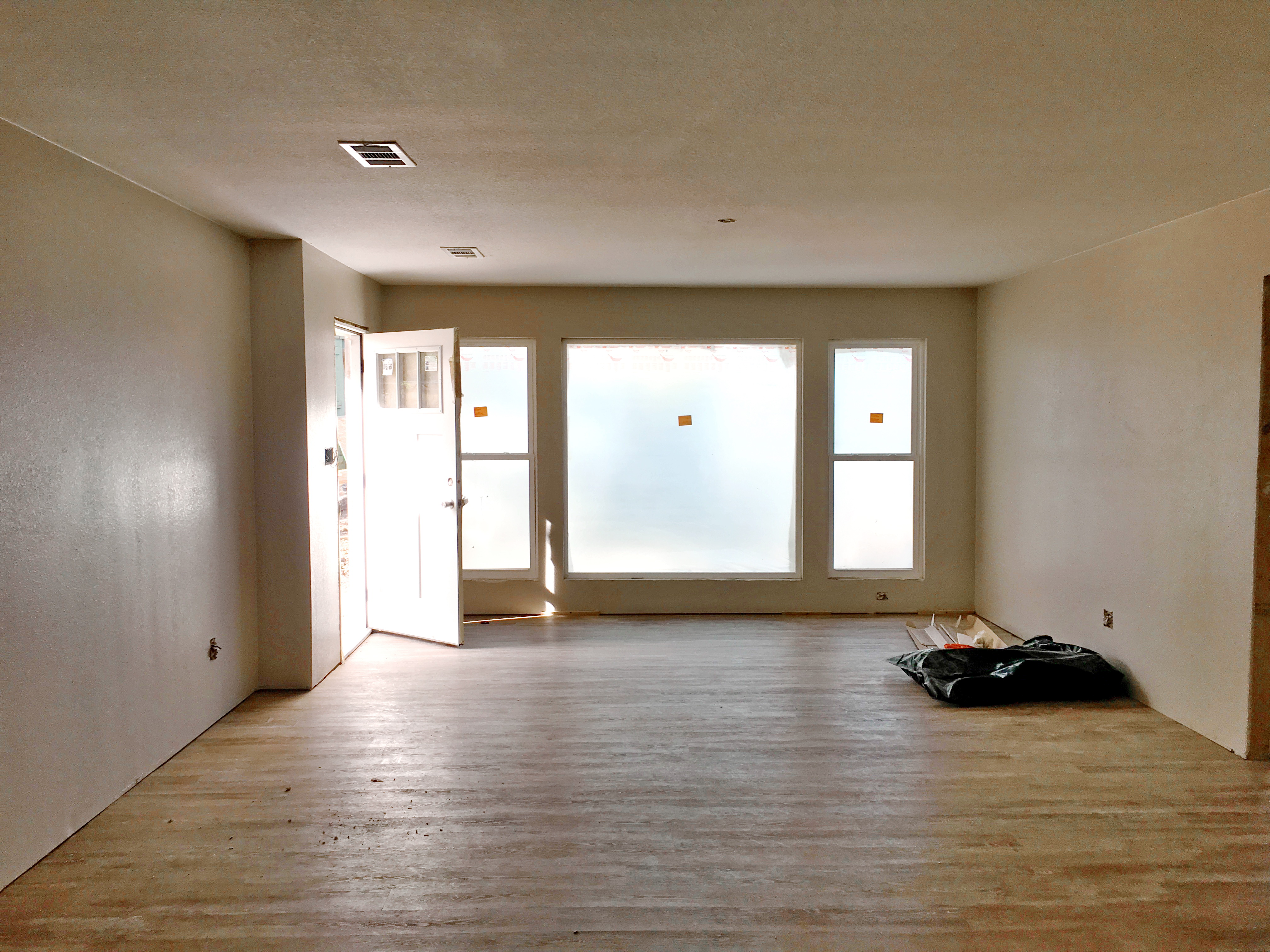 Garage door is now windows