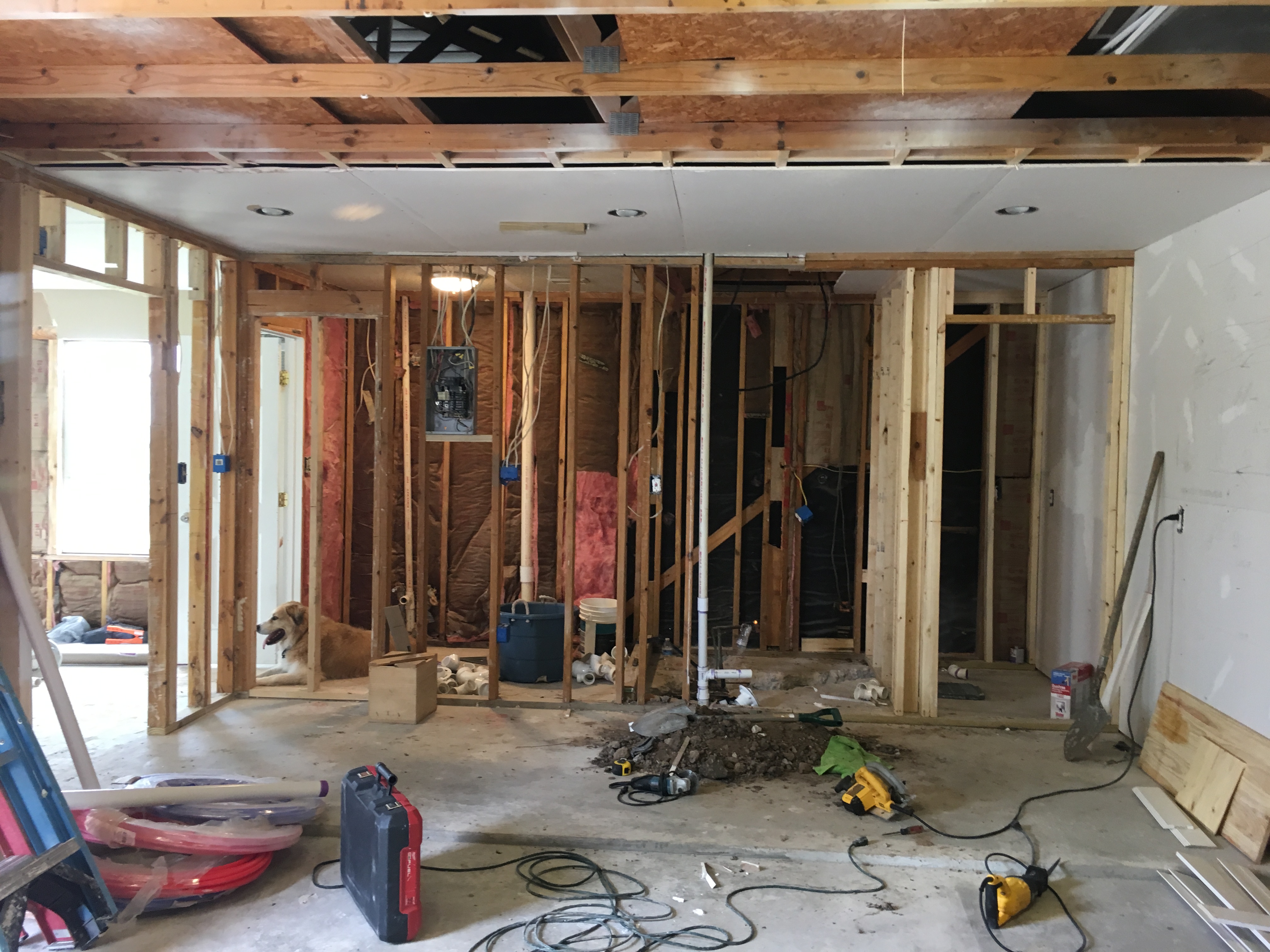Reworking the wiring and plumbing