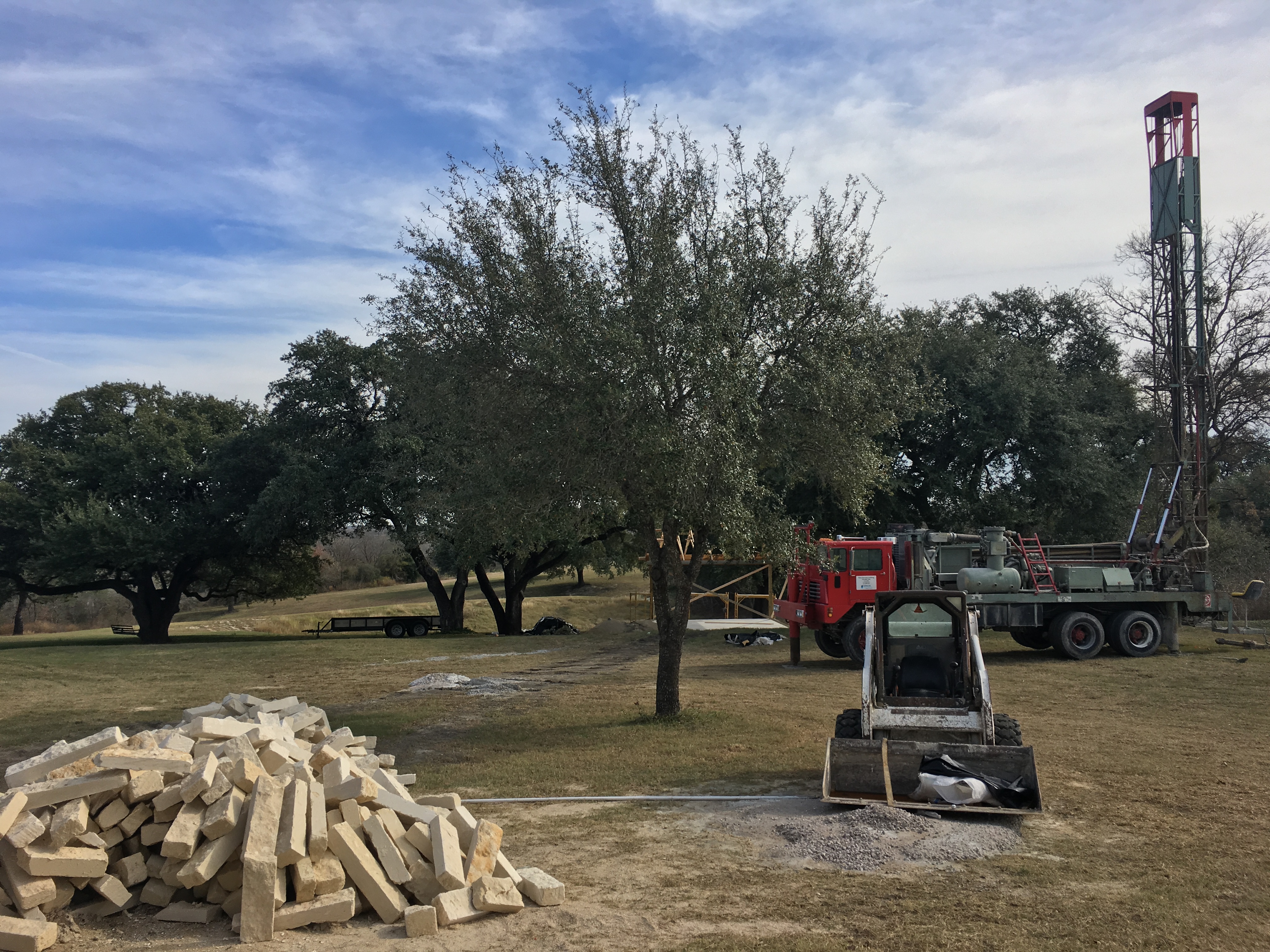 Drilling for spring