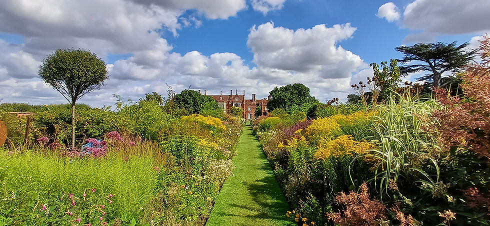 Helmingham Hall - traditional English mixed borders